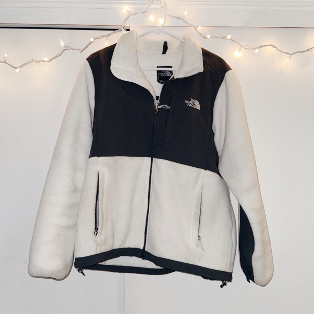The North Face Grey and White Fleece Jacket